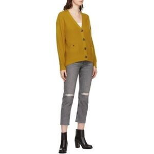 EUC rag and bone Yellow Cashmere Pierce Cardigan - Size SP
